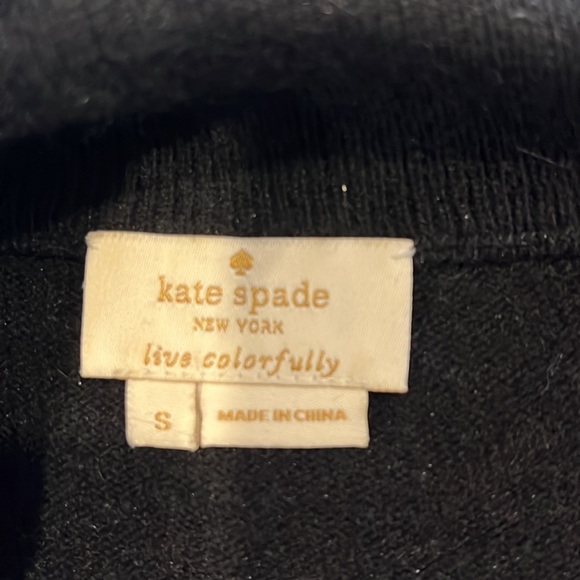 KATE SPADE SIZE SMALL SWEATER WITH POLKA DOT PEPLUM - Picture 3 of 7